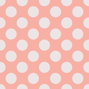 coral/pink and gray dot, large scale
