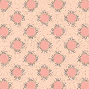 floral dot with peach