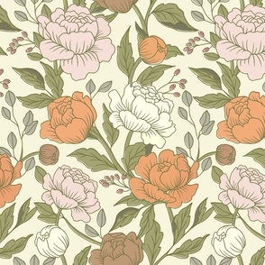 Chintz floral - pastel 