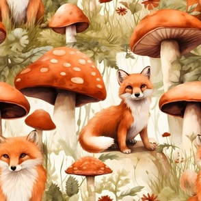 Fox Mushroom Forest
