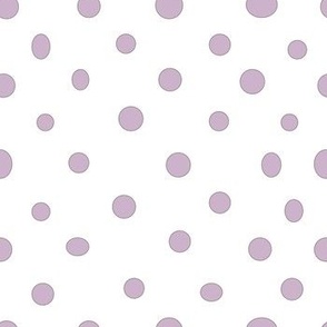 lavender dot on white background