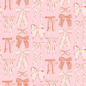 Bows in Pink Cream and Orange 