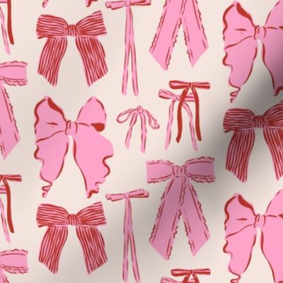 Bows in Pink and Red - Medium Size 