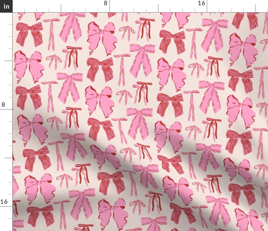 Bows in Pink and Red - Medium Size 