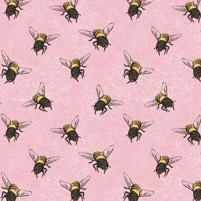 bee dot on pink background