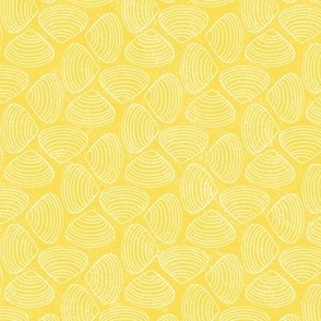 Small | Sea Shell line art on Yellow