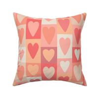 Peachy Valentine Hearts Patchwork - 3 in