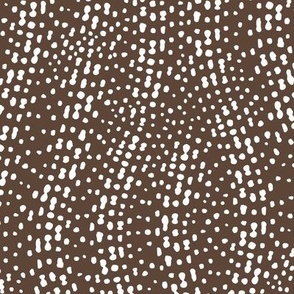 Wavy dot flow in fawn brown and white. Large scale