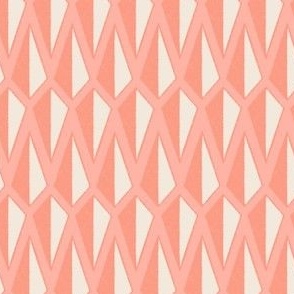 peach fuzz geometric in pink, coral, cream