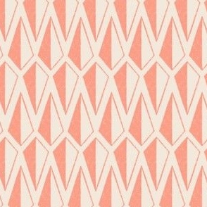 Shaded Pyramid in Peach Fuzz Coral on Ivory