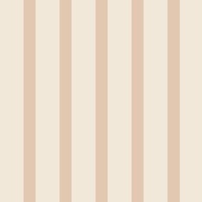 Tan on Cream stripe - 1 inch