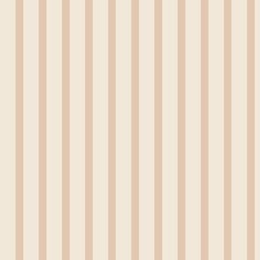 Tan on Cream stripe - 1/2 inch