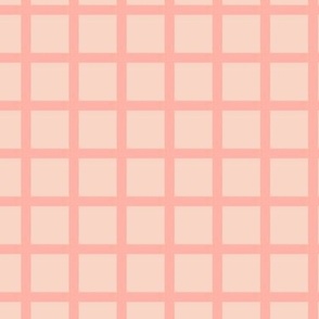 Peach Grid - 1/4 inch