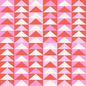 Quilt Triangle Shapes - Red and Pink Small