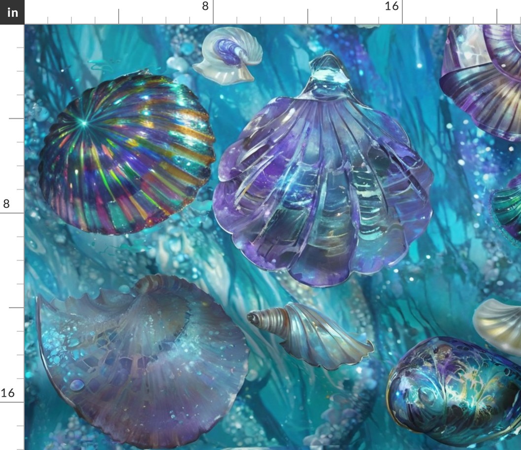 shells are bright purple transparent 