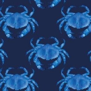 Coastal Crabs  ✦ Ocean Shellfish (navy blue)