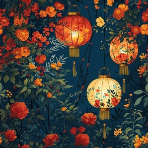 Flowery Paper Lanterns