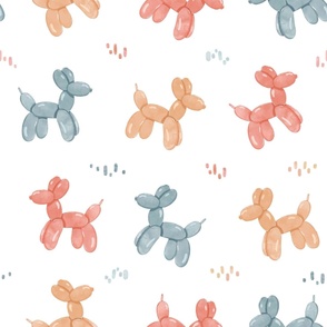 Balloon dogs- Cute Watercolor-Large