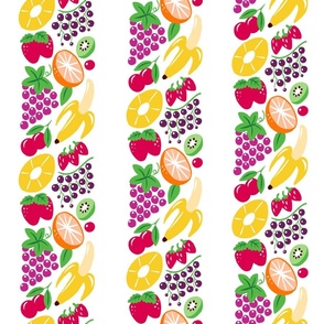 Wonka Factory Fruity Stripe Wallpaper