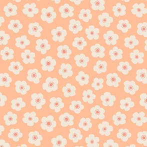 Flower Field - Peach Fuzz - Medium Version
