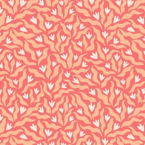 Abstract Tulips - Peach Fuzz - Medium Version