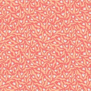Abstract Tulips - Peach Fuzz - Small Version