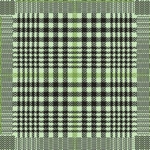 traditional Green Glen Plaid with grass green Stripe - Prince of Wales Check | small