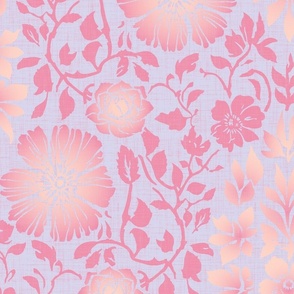 papyrus floral pattern in peach lavender pink 12