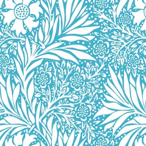 British William Morris Marigold Teal Large