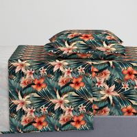 Tropical Bloom Symphony,  Colorful Flower Patterns
