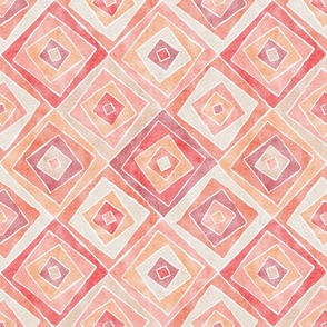 peach fuzz charming watercolor square small - pantone plethora color palette - abstract watercolor wallpaper