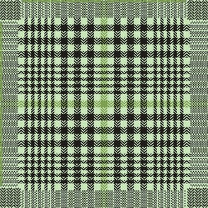 light Green Glen Plaid with grass green Stripe - Prince of Wales Check | large