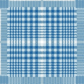 trendy blue Plaid with white Stripe - Prince of Wales Check | large