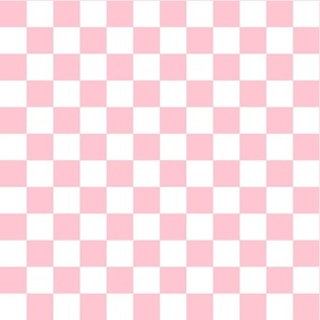 Bigger Cheerful Checkers in Baby Pink