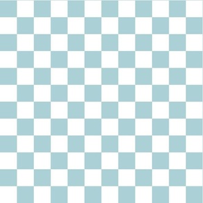 Bigger Cheerful Checkers in Baby Blue