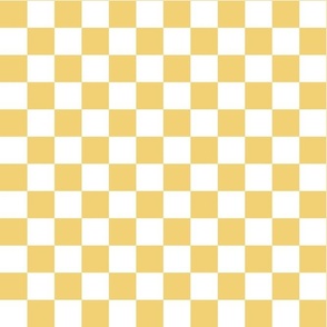 Bigger Cheerful Checkers in Daisy Yellow