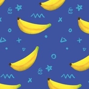 Bananas with doodles