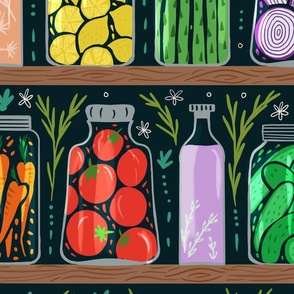 secret garden pickle pantry wallpaper scale