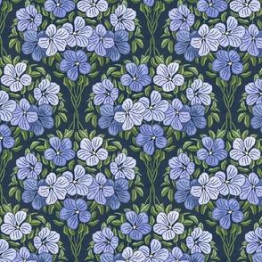 Plumbago Deco Damask - dark purple, medium 