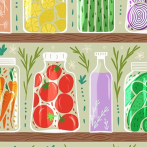 secret garden pickle pantry light wallpaper scale