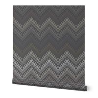 Knit Kilim Chevron Armadillo Gray Large