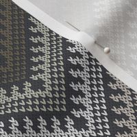 Knit Kilim Chevron Armadillo Gray Medium