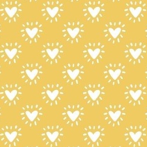 Smaller Bursting Hearts in Daisy Yellow