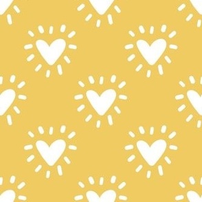 Bigger Bursting Hearts in Daisy Yellow