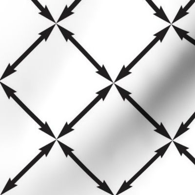 Black Arrows in a Diamon Pattern