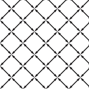 Black Arrows in a Diamon Pattern