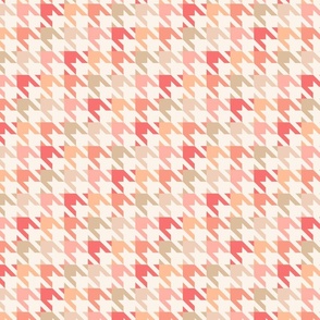 small houndstooth in peach coral pink beige classic y2k preppy