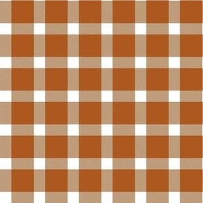 Smaller Pleasant Plaid in Sunset Brown