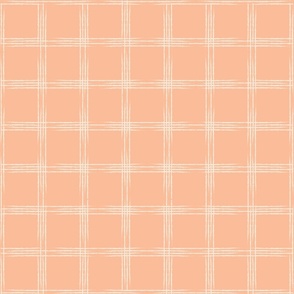 Warm peach tones pastel lines plaid pattern