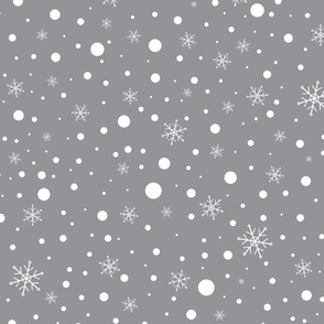 snowflakes on gray-large